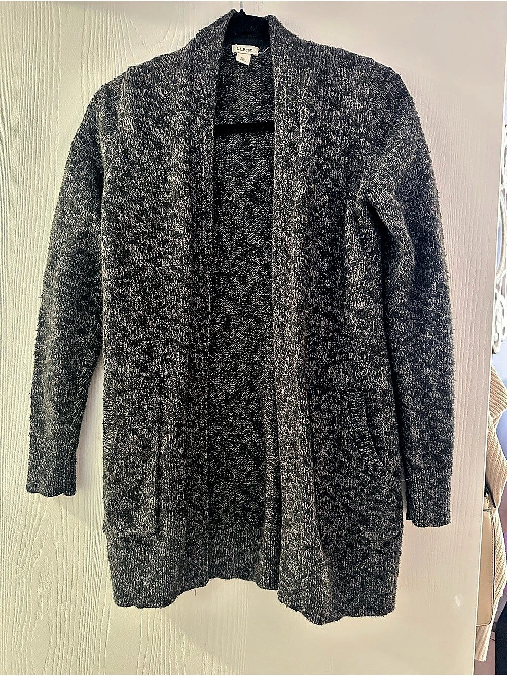L.L.Bean Women's Black, Navy and Gray Mix Cardigan Size XS Like New